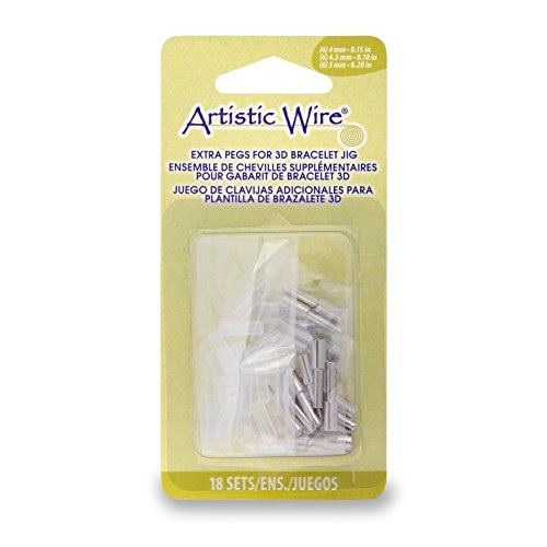 Artistic Wire 3D Bracelet Jig Extra Pegs Set – Assorted Sizes for Wirework Tools