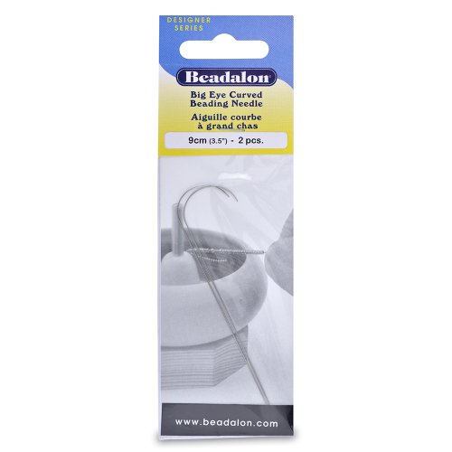 Beadalon Big Eye Curved Beading Needles – 3.5" (2-Pack)