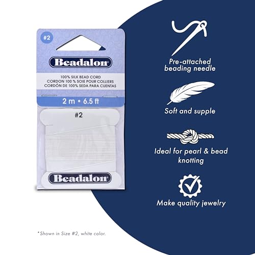 Beadalon Silk Beading Thread with Attached Needle