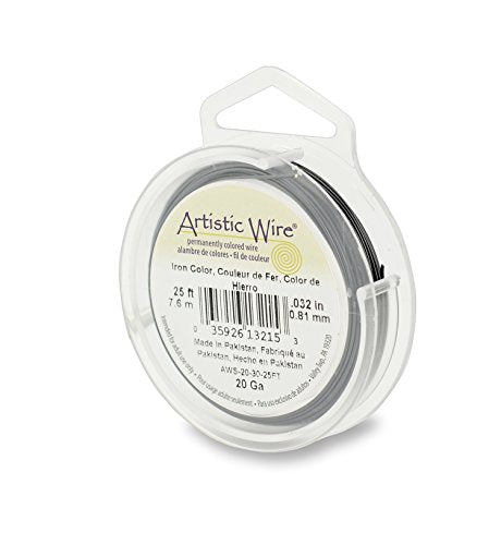 Artistic Wire 20 Gauge Tarnish Resistant Coloured Copper Wire - Iron