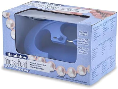 Beadalon Knot‑A‑Bead Tabletop Knotter Tool – Jewelry Beading Knotting Tool for Professional Hand-Knotting