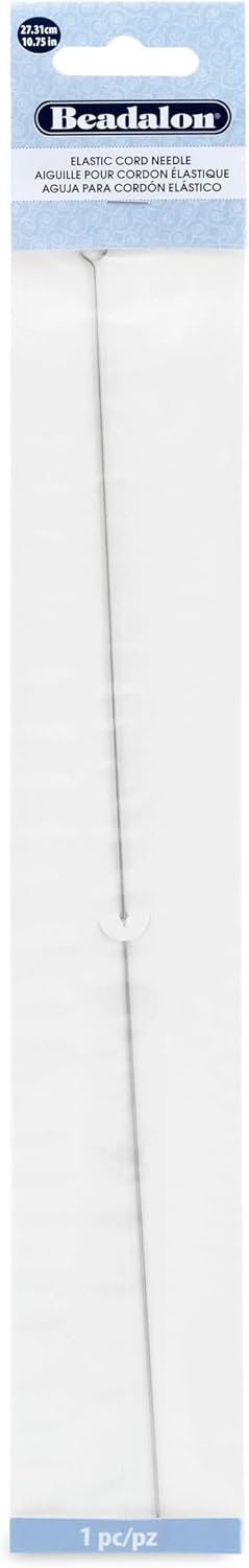 Beadalon Elastic Cord Needle – Choose 8" or 10.75" (Stretch Bracelet Beading Needle) - 10.75 Inches