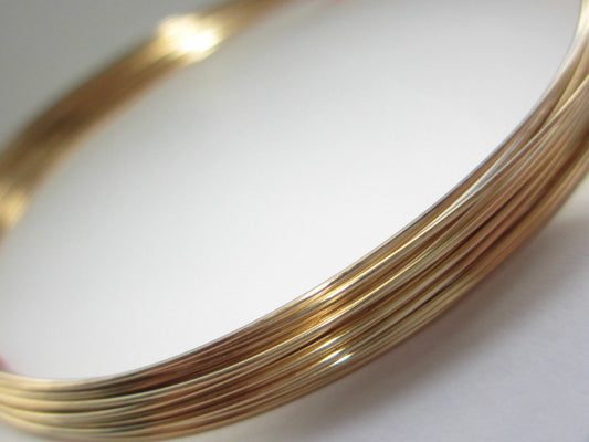 14/20 Gold Filled Round Half Hard Wire – (18–30 Gauge) Per 1 Meter