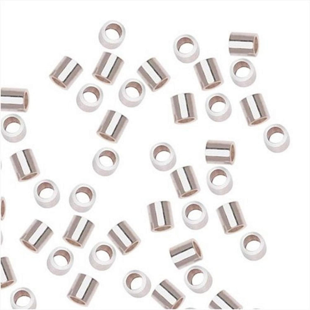 Jewellery Station Sterling Silver Crimp Tubes, 2mm by 2mm (20 pc's)