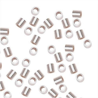 Jewellery Station Sterling Silver Crimp Tubes, 2mm by 2mm (20 pc's)