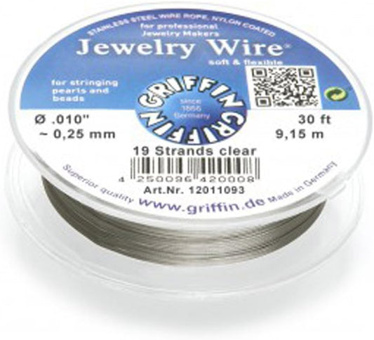 Griffin Nylon-Coated Stainless Steel Beading Wire – 9.15m