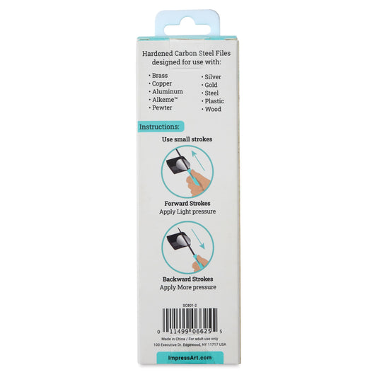 ImpressArt Needle File Set with File Block - set of precision needle files