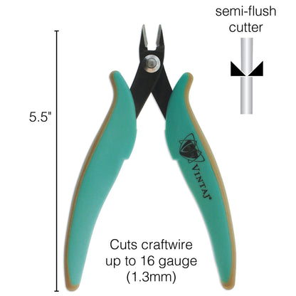 Beadsmith High Tech Series Semi‑Flush Cutter Pliers – Precision Wire & Head Pin Cutter for jewellery making