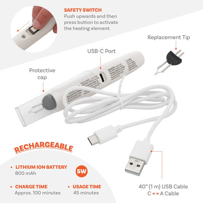 The Beadsmith Rechargeable ThreadZap Craft Burner – Precision Cord Cutter