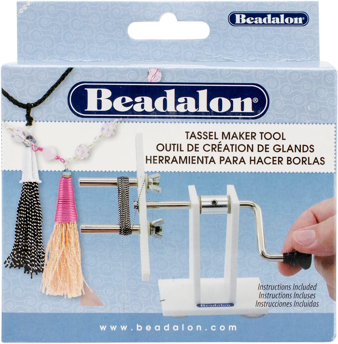 Beadalon Plastic Tassel Maker – Adjustable Tassel Tool for Jewellery & Crafts