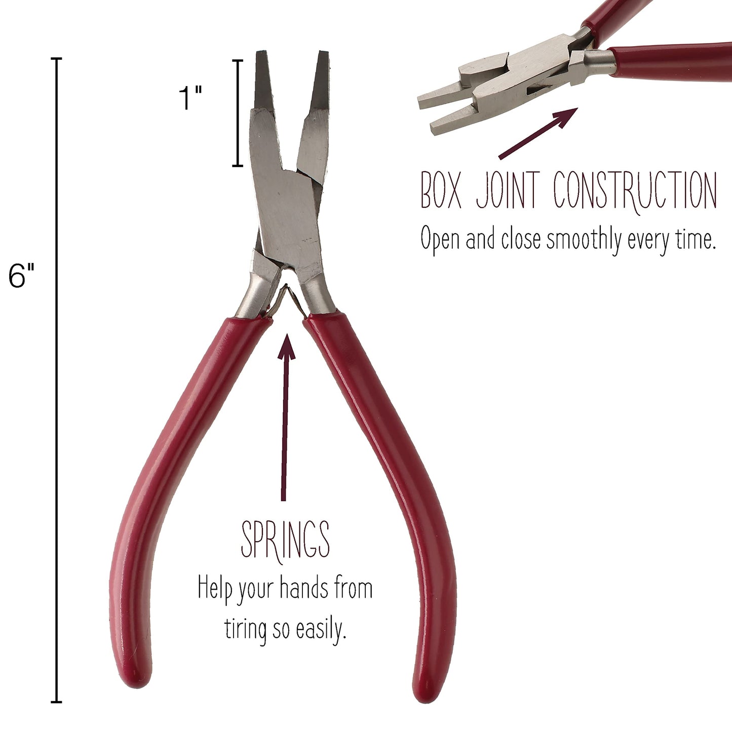 The Beadsmith WrapMaker Plier – Casual Comfort Handle, 6” (152mm)