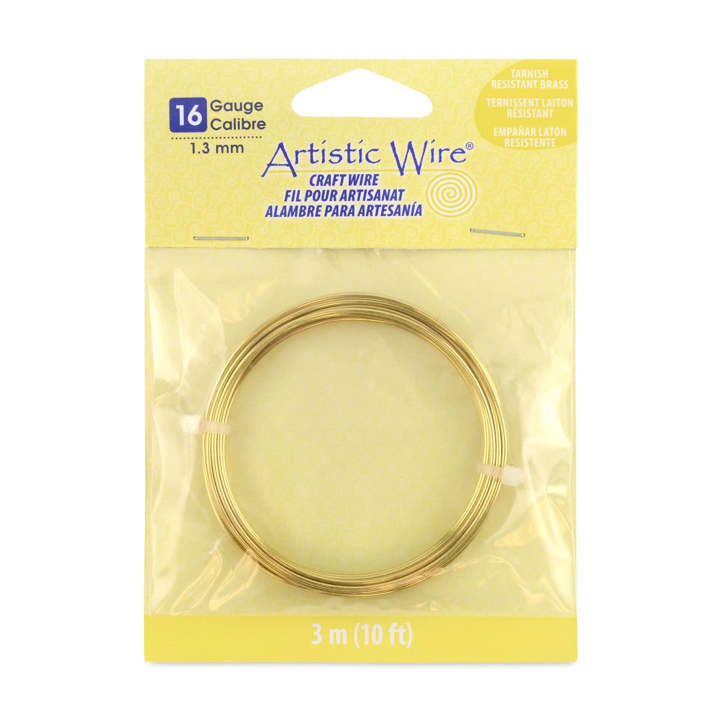 Beadalon Wire Artistic Wire-Non-Tarnish Brass- 16 Gauge, 10ft