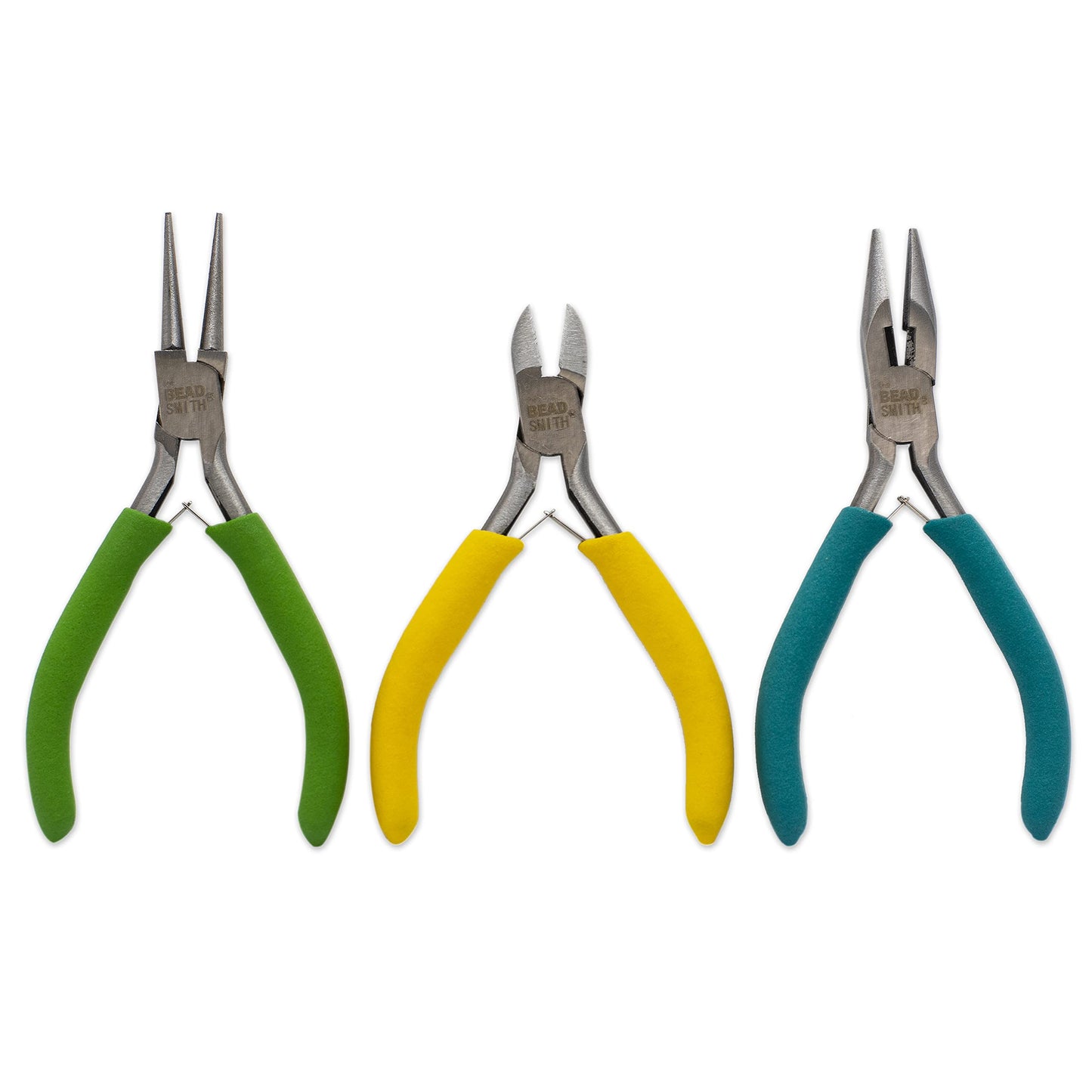Beadsmith PL3 Pliers Set – 3 Piece Jewellery Making Tool Kit (Chain Nose, Round Nose & Side Cutters)