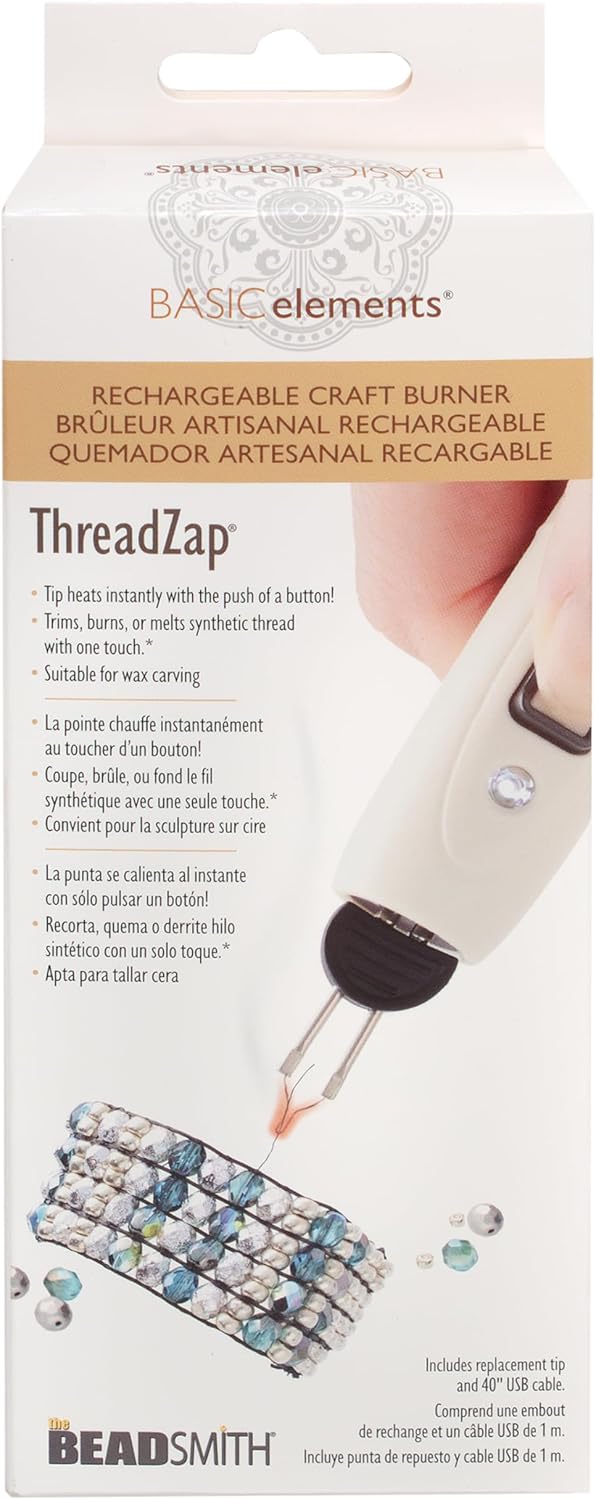 The Beadsmith Rechargeable ThreadZap Craft Burner – Precision Cord Cutter