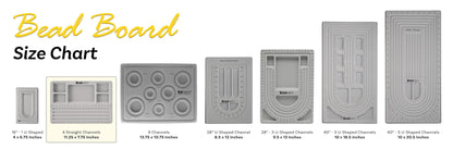 The BeadSmith Travel Bead Design in Beading Board and Gray Flock with Lid, 7.75 by 11.25-Inch