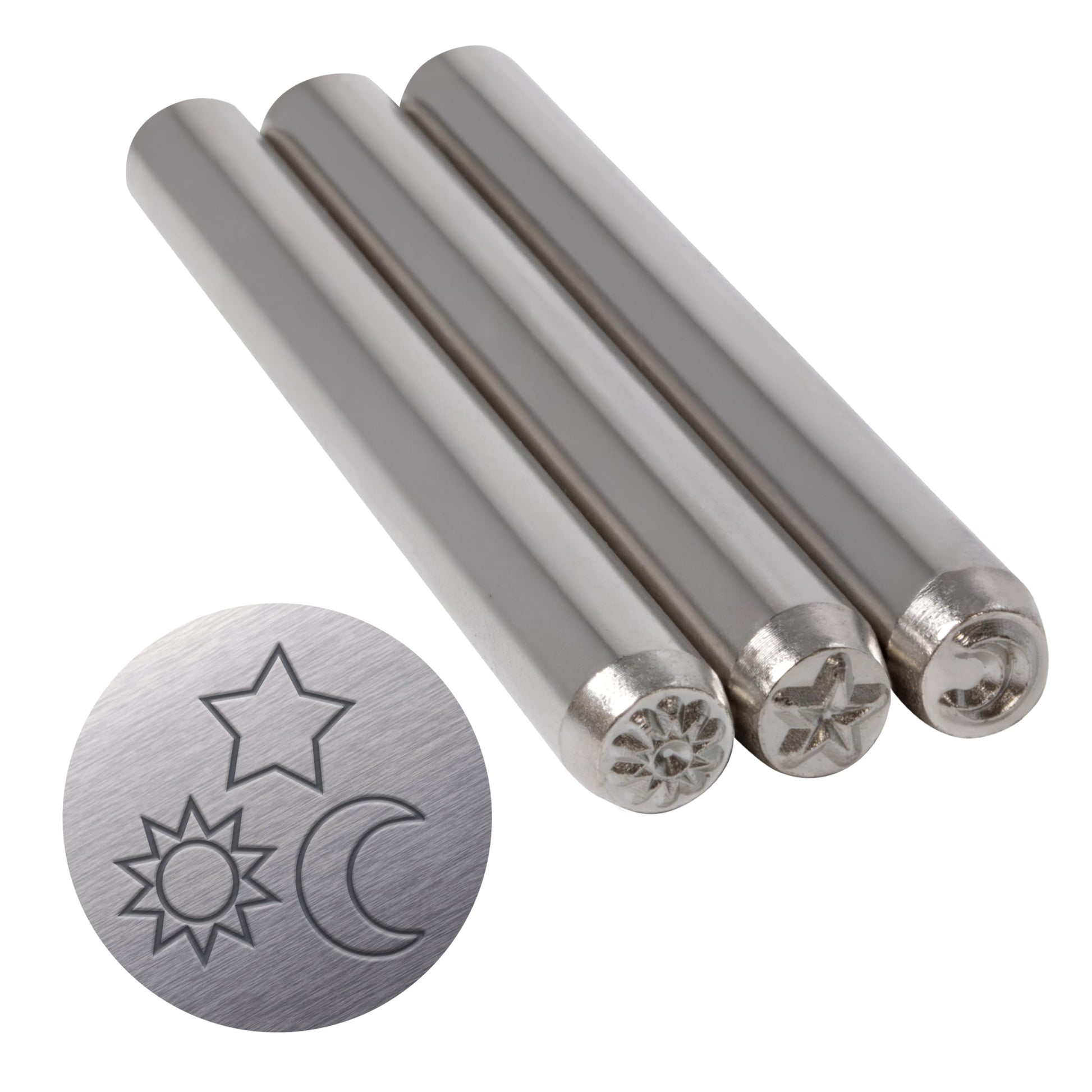 Beadsmith 3-Piece 5 mm Celestial Metal Stamping Punch Set – Jewellery Design Stamps for jewellery making