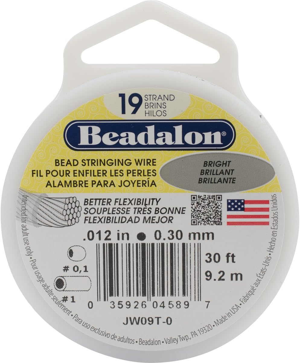 Beadalon 19-Strand Bead Stringing Wire – 9.2m Spool