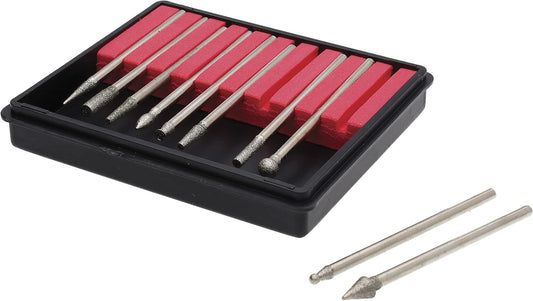 Beadsmith BUR10 10-Piece Diamond 150 Grit Tip Drill Bits for Engraving, 2.35mm