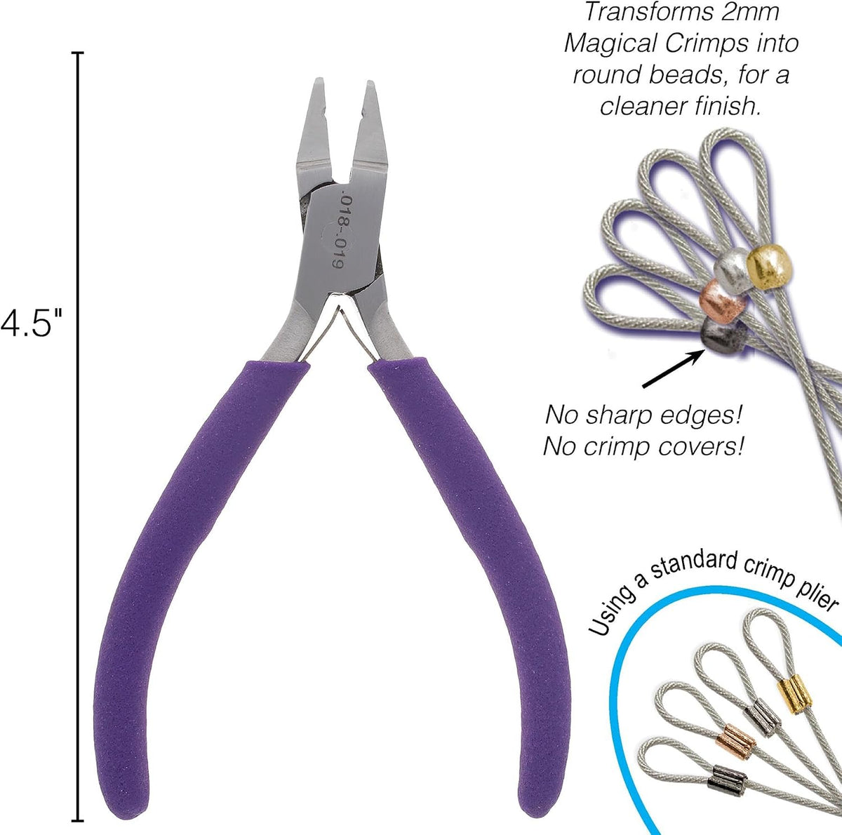 Beadsmith Magical Crimping Pliers – 2 mm Crimp Tube Tool for Jewellery Making