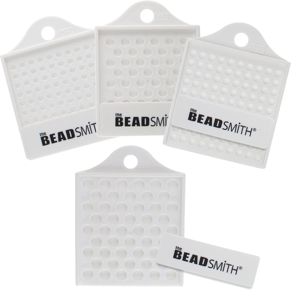 Beadsmith Bead Counter Set – 4-Tray Organiser for 3–8mm Beads