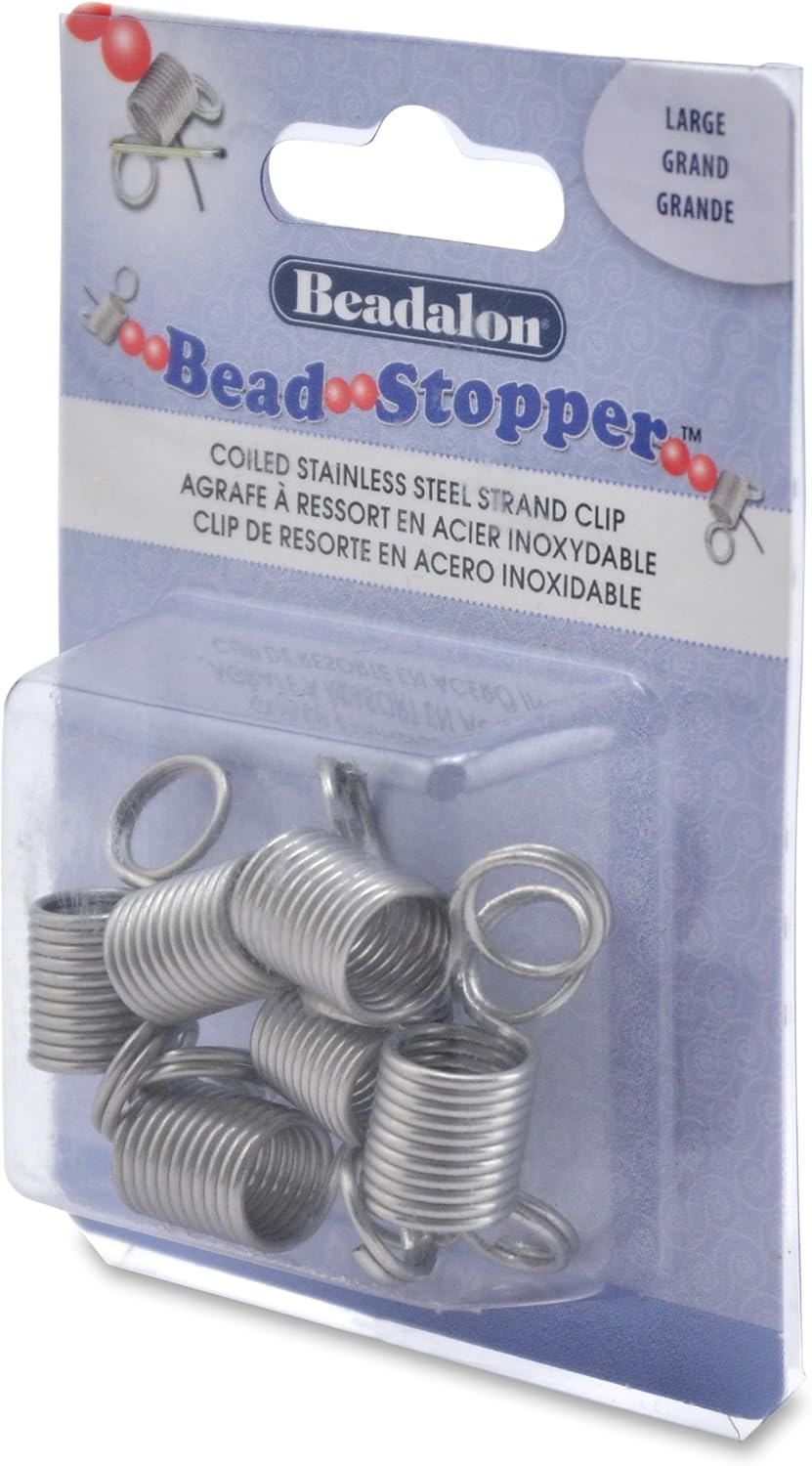 Beadalon Large Bead Stoppers – 6-Piece Set, Jewellery Making Tool