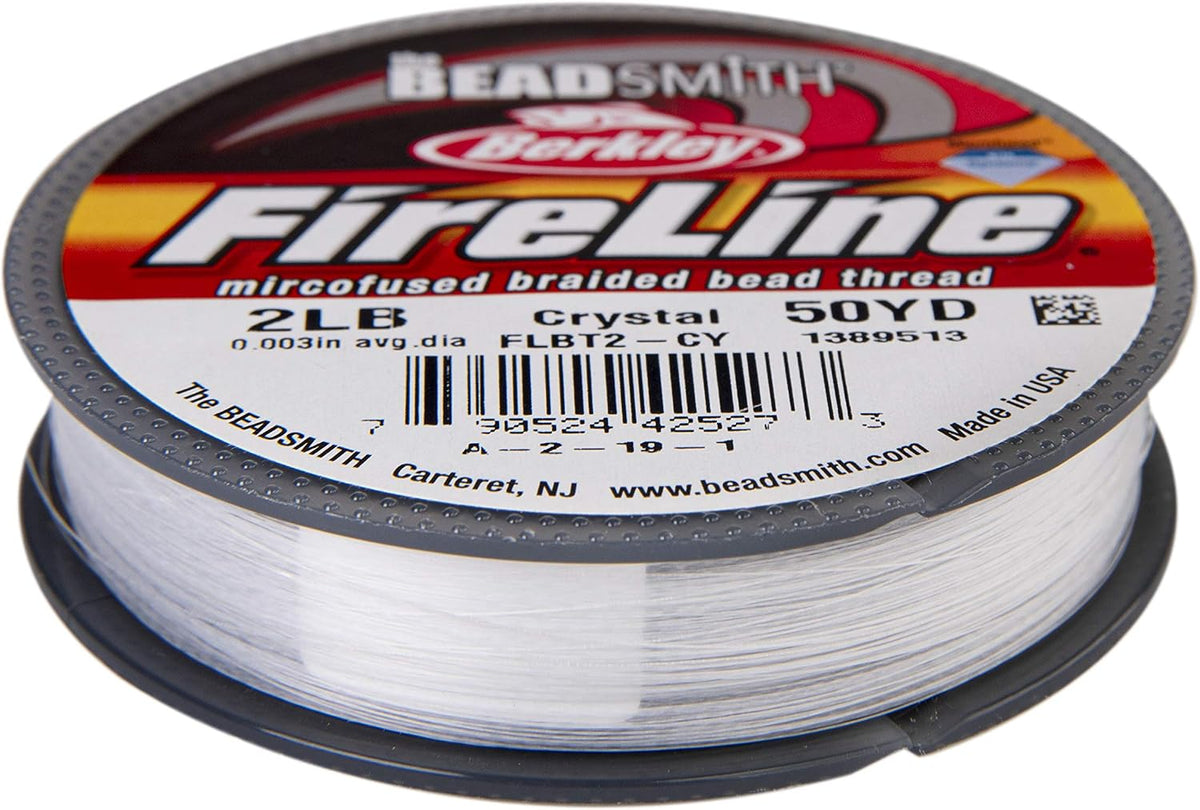 Beadsmith FireLine Jewelry Finding, Crystal, 2-Pound, 50 Yards