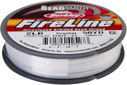 Beadsmith FireLine Jewelry Finding, Crystal, 2-Pound, 50 Yards
