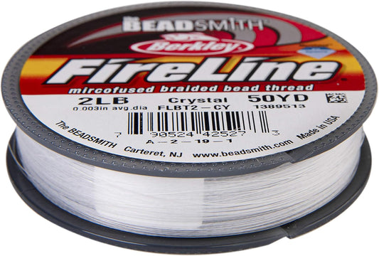 Beadsmith FireLine Jewelry Finding, Crystal, 2-Pound, 50 Yards