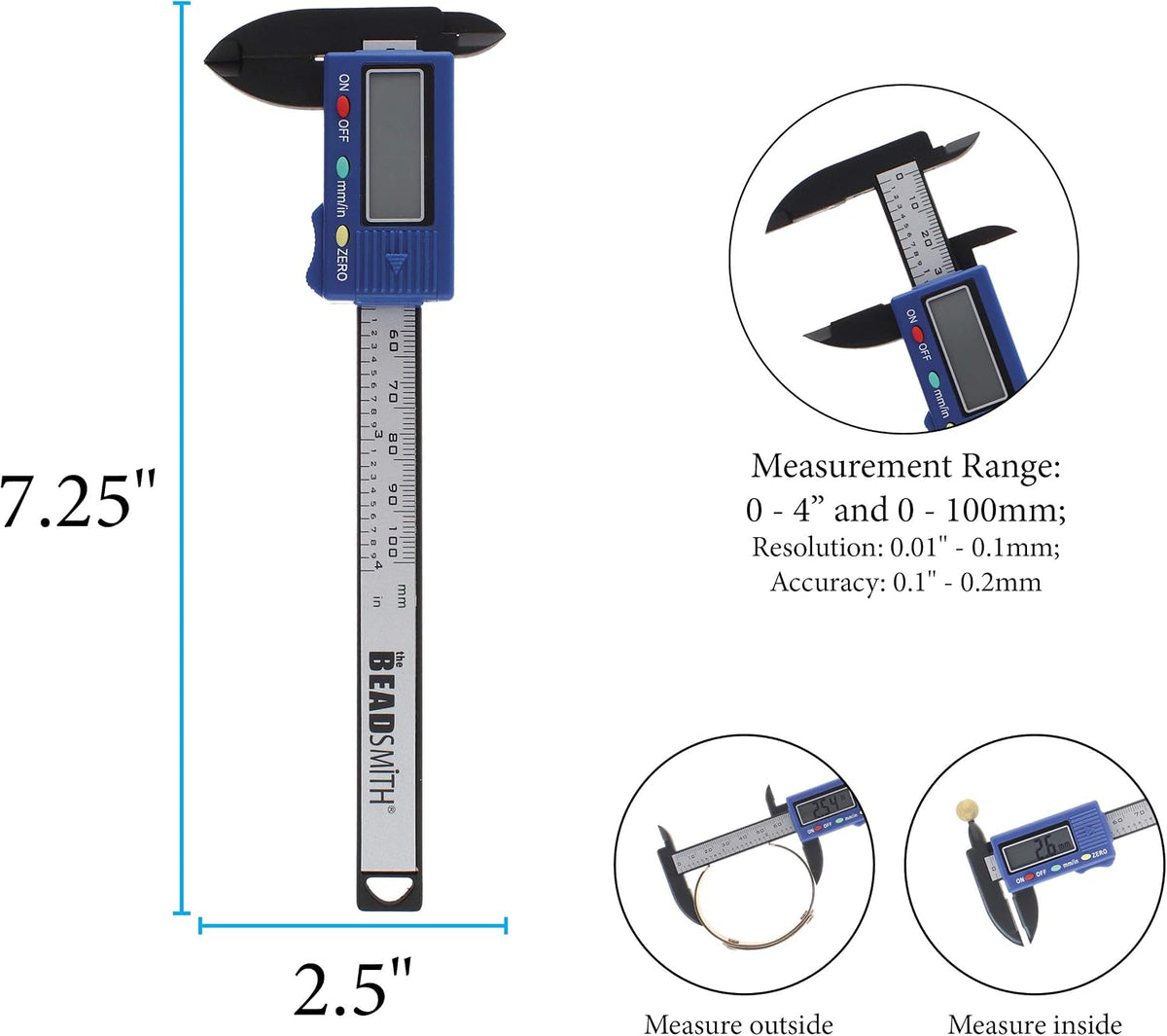 Beadsmith Digital Caliper 4" – Jewellery Making