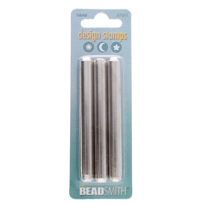 Beadsmith 3-Piece 5 mm Celestial Metal Stamping Punch Set – Jewellery Design Stamps for jewellery making