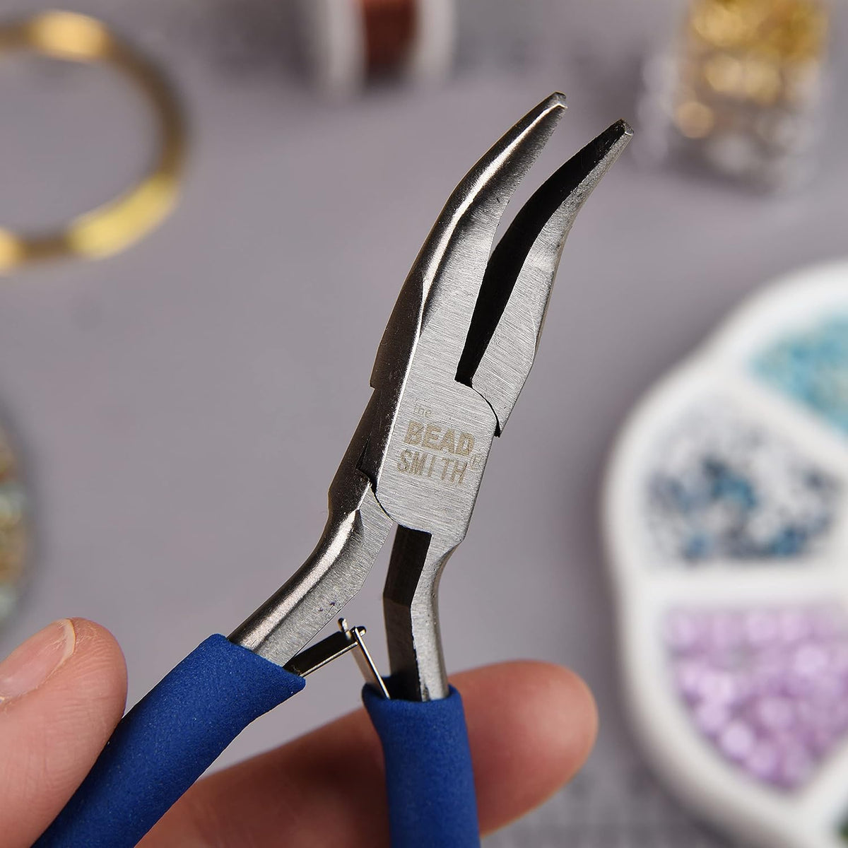 Beadsmith Colour-ID 3-Piece Pliers Set – Chain, Round & Side Cutter (5″)