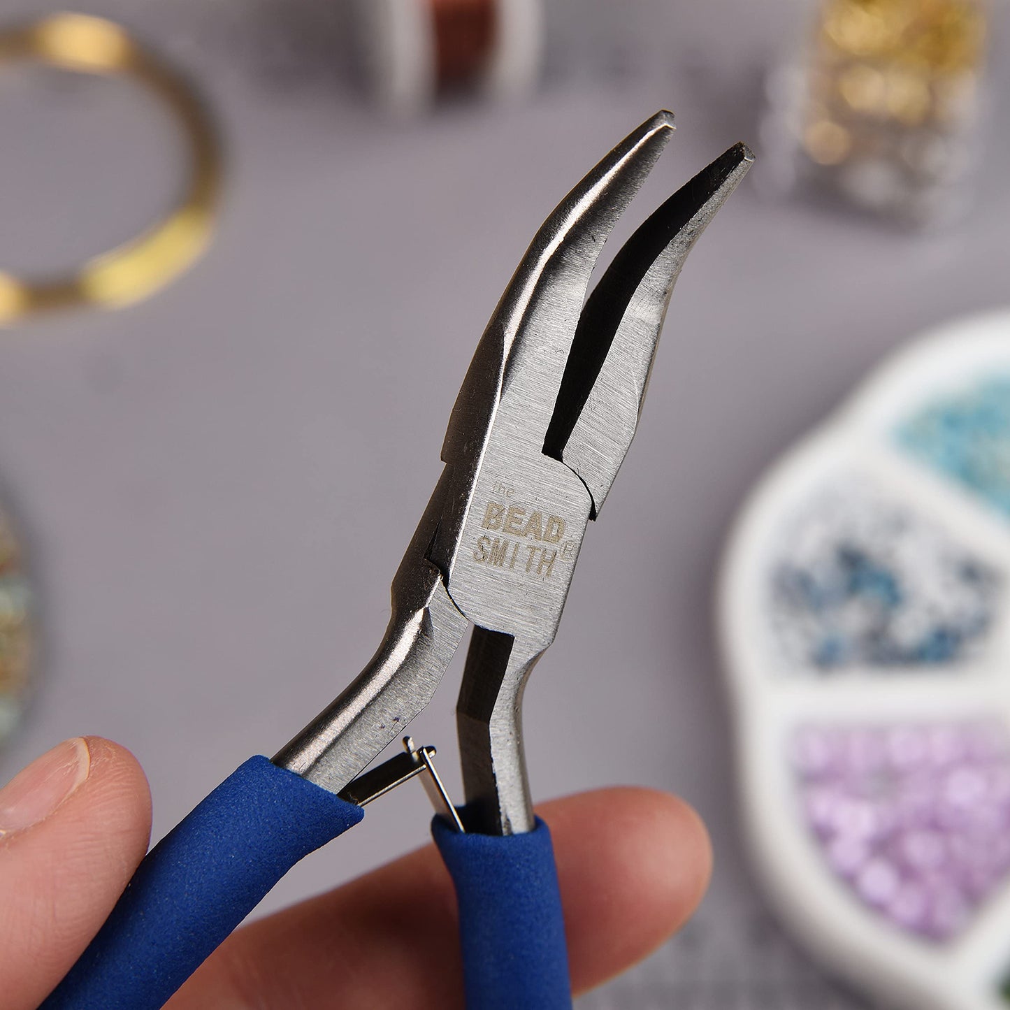 Beadsmith PL3 Pliers Set – 3 Piece Jewellery Making Tool Kit (Chain Nose, Round Nose & Side Cutters)