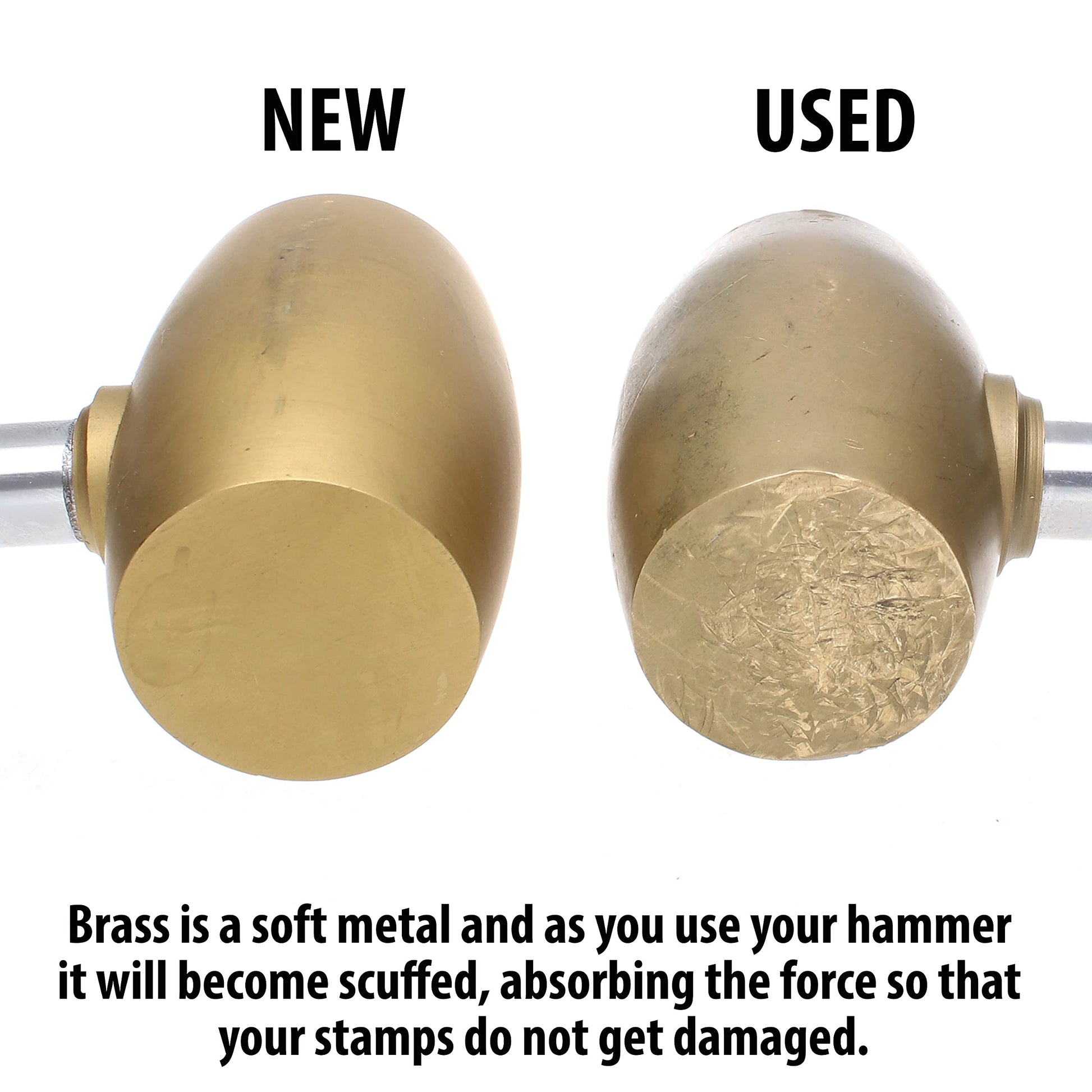 Economy Brass Head Mallet, 2 Lb 2 5/8 X 1 1/4 Inch - HAM18 by Beadsmith for jewellery making