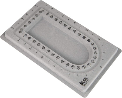 Beadsmith Mini Bead Board – Grey Flocked Jewellery Design Board (16″ U-Channel)