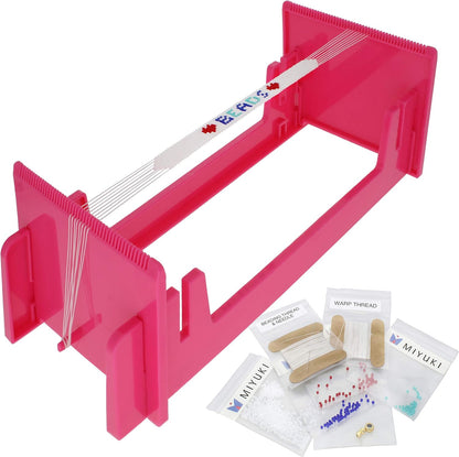 Beadsmith LoomEEZ Japanese Bead Loom Kit with Miyuki Glass Beads & Instructions