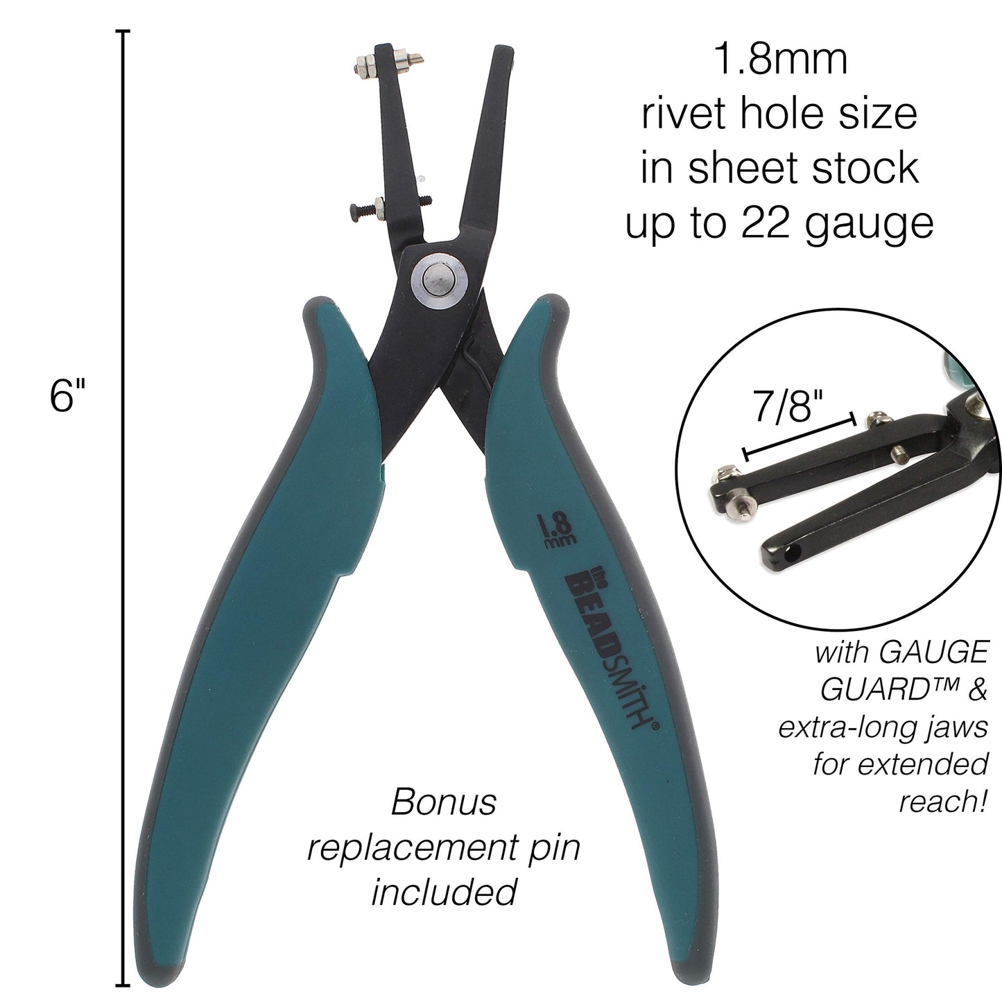BeadSmith Metal Hole Punch Pliers For Sheet Metal - 1.8mm
