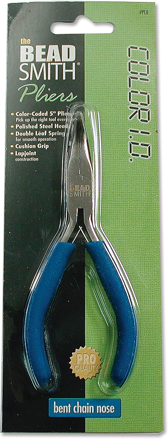 Beadsmith Colour-ID 3-Piece Pliers Set – Chain, Round & Side Cutter (5″)