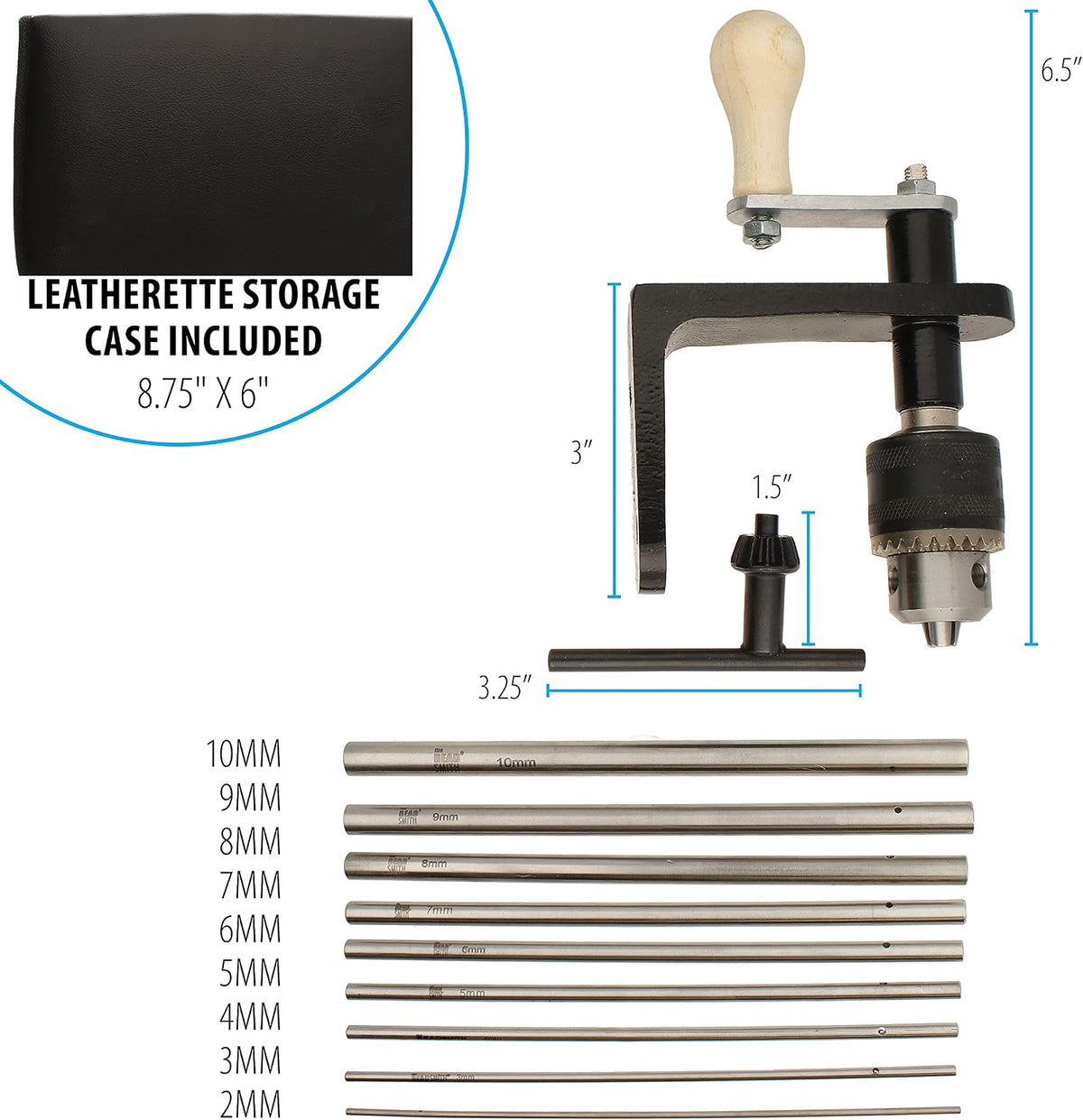 The Beadsmith EZ Coiler Pro – Wire Coiling Tool Kit with 9 Mandrels