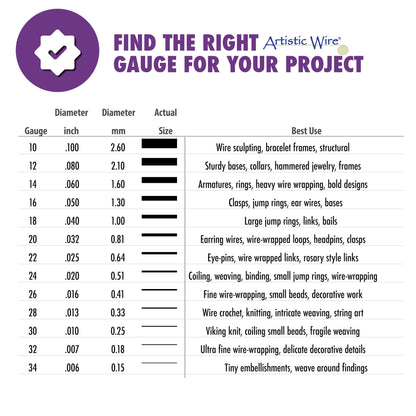 Artistic Wire 12 Gauge Tarnish Resistant Brass Craft Jewelry Wrapping Wire, Gold Color, 10 ft