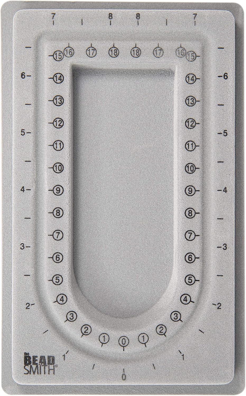 Beadsmith Mini Bead Board – Grey Flocked Jewellery Design Board (16″ U-Channel)