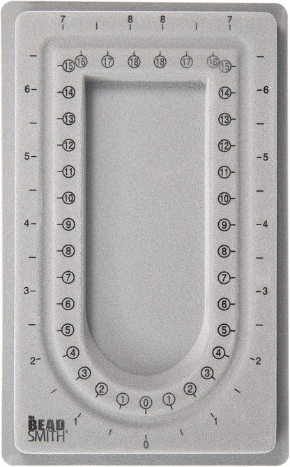 Beadsmith Mini Bead Board – Grey Flocked Jewellery Design Board (16″ U-Channel)