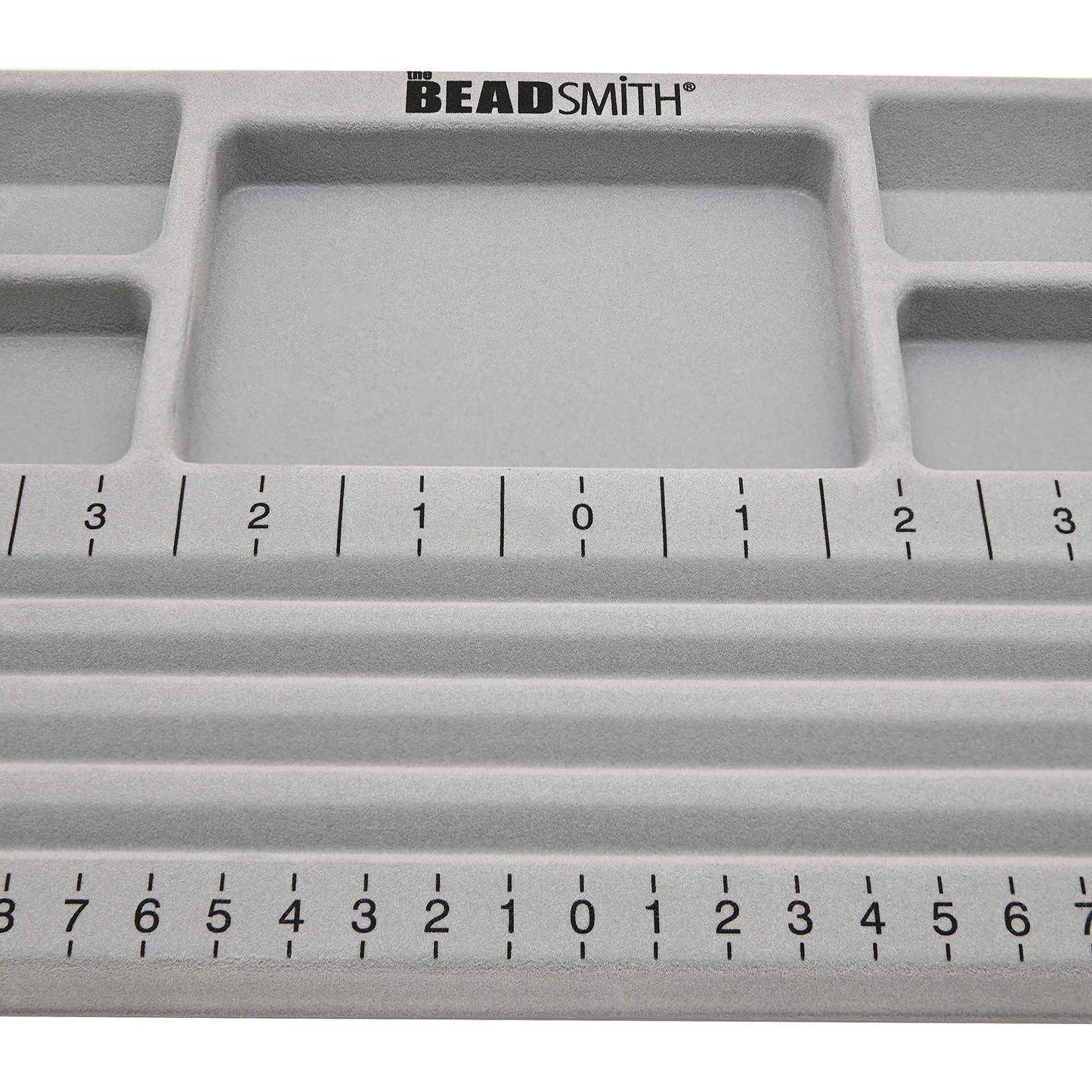 The BeadSmith Travel Bead Design in Beading Board and Gray Flock with Lid, 7.75 by 11.25-Inch