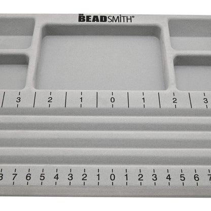 The BeadSmith Travel Bead Design in Beading Board and Gray Flock with Lid, 7.75 by 11.25-Inch