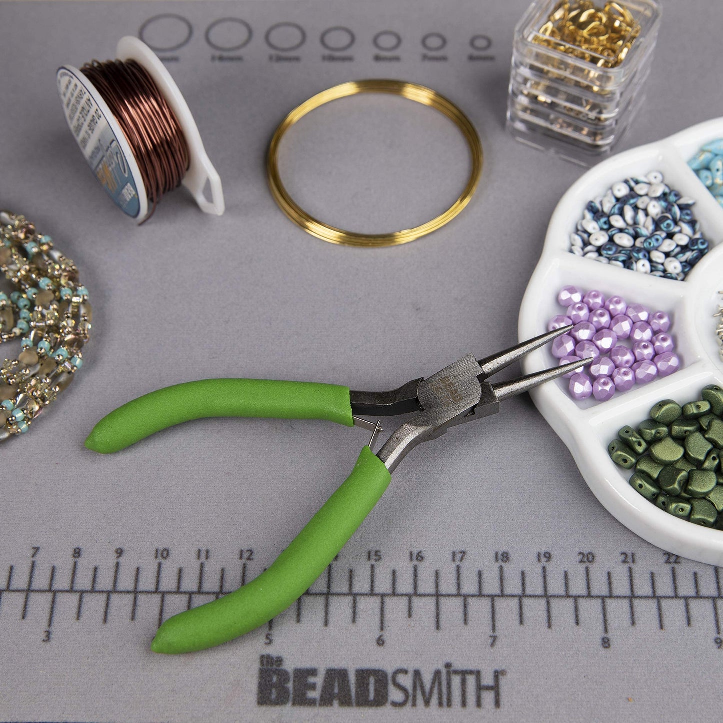 Beadsmith PL3 Pliers Set – 3 Piece Jewellery Making Tool Kit (Chain Nose, Round Nose & Side Cutters)