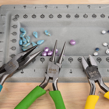 Beadsmith PL3 Pliers Set – 3 Piece Jewellery Making Tool Kit (Chain Nose, Round Nose & Side Cutters)