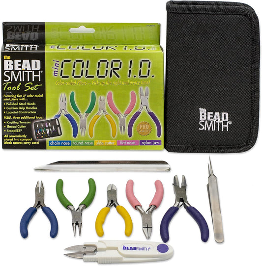 Beadsmith Mini Colour ID Tool kit - 8 Piece Pliers Set