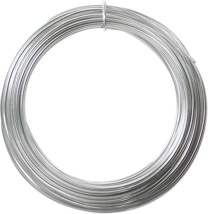 The Beadsmith Aluminium Craft Wire – 12 Gauge (2mm) – 39 Feet / 11.9m – Silver – Jewellery & Craft Wire