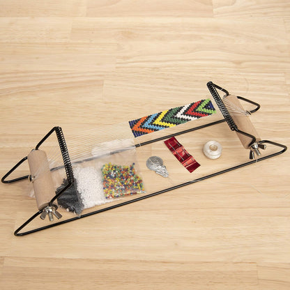 Beadsmith Metal Bead Loom Kit - Complete Set with Beads, Needles, & Patterns - 12.5"