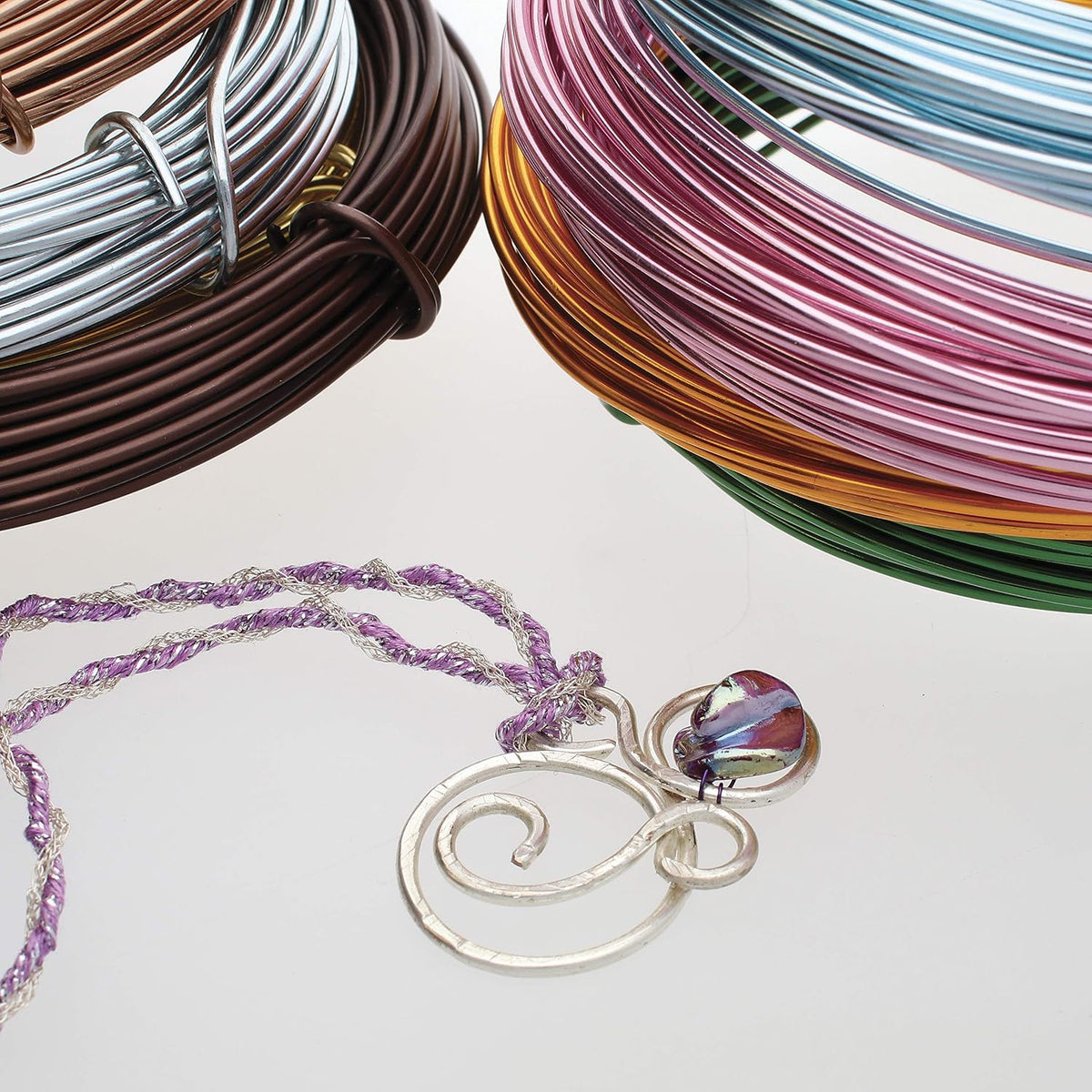 The Beadsmith Aluminium Craft Wire – 12 Gauge (2mm) – 39 Feet / 11.9m – Silver – Jewellery & Craft Wire