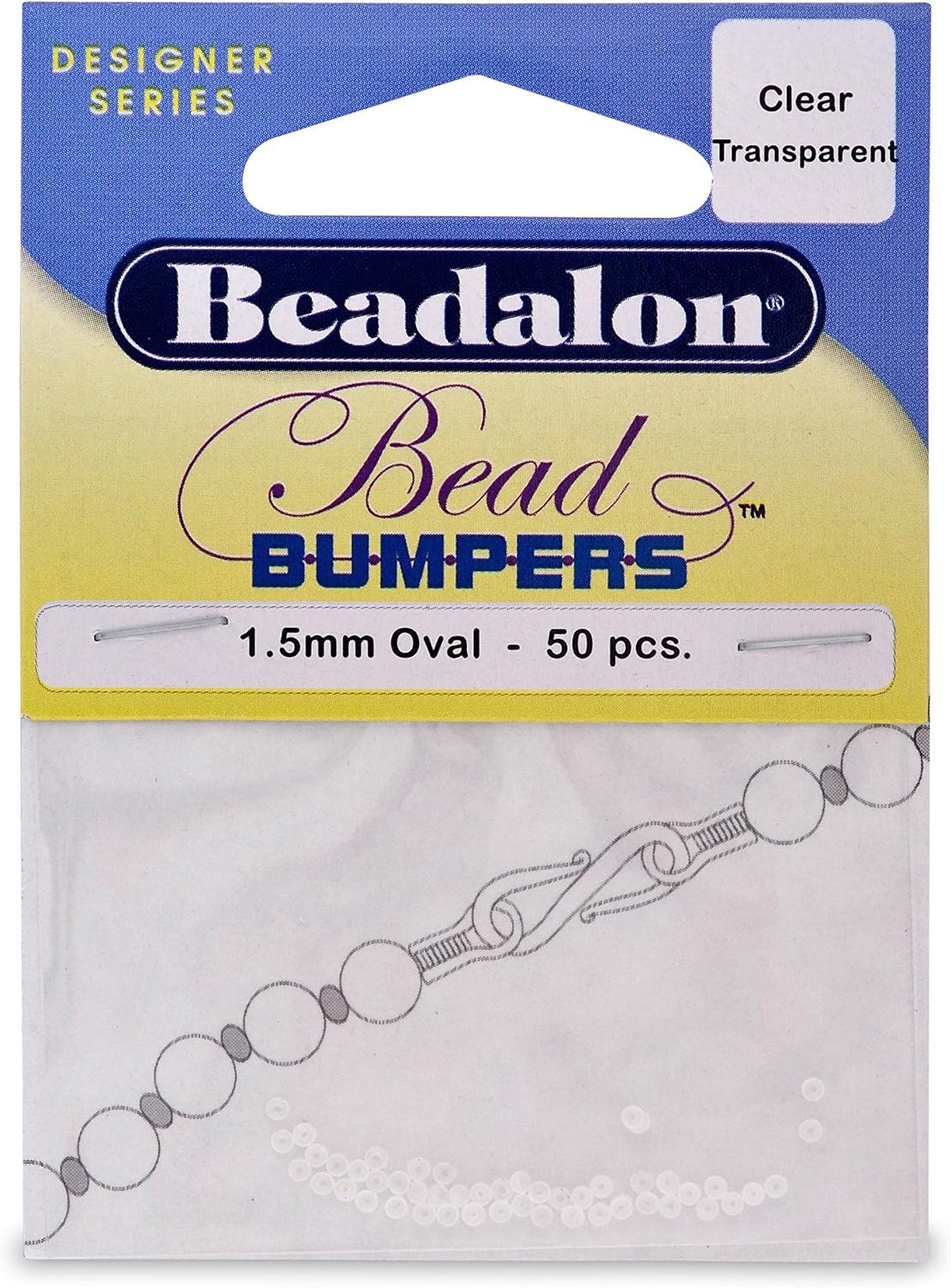 Beadalon Bead Bumpers 1.5mm 50/Pkg-Clear